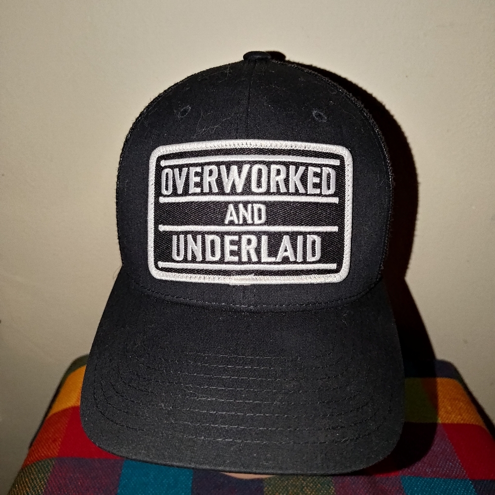 Overworked And Underlaid Stitched Patch Trucker M… - image 1